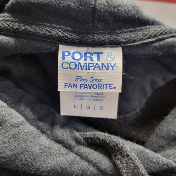 Port & Company Large Black "Best of 80's" Colorful Outlined Cassette Tape Hoodie - Picture 9 of 10